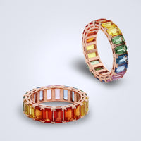 rainbow sapphire eternity ring