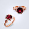 brilliant garnet diamond ring