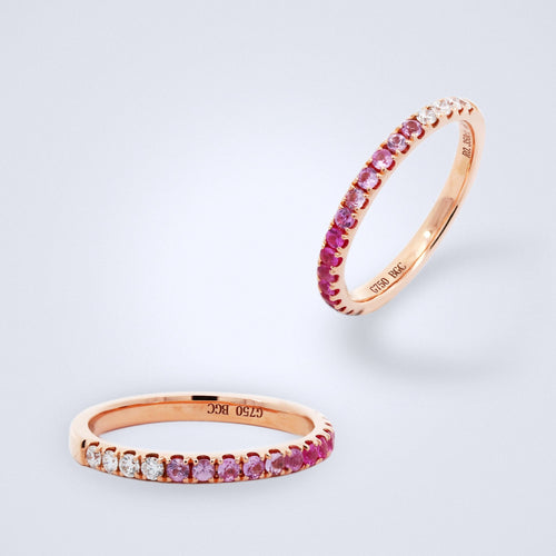 pink gradient stack ring