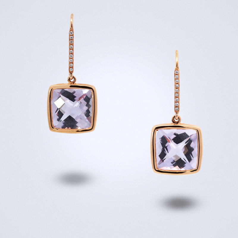 amethyst diamond earrings