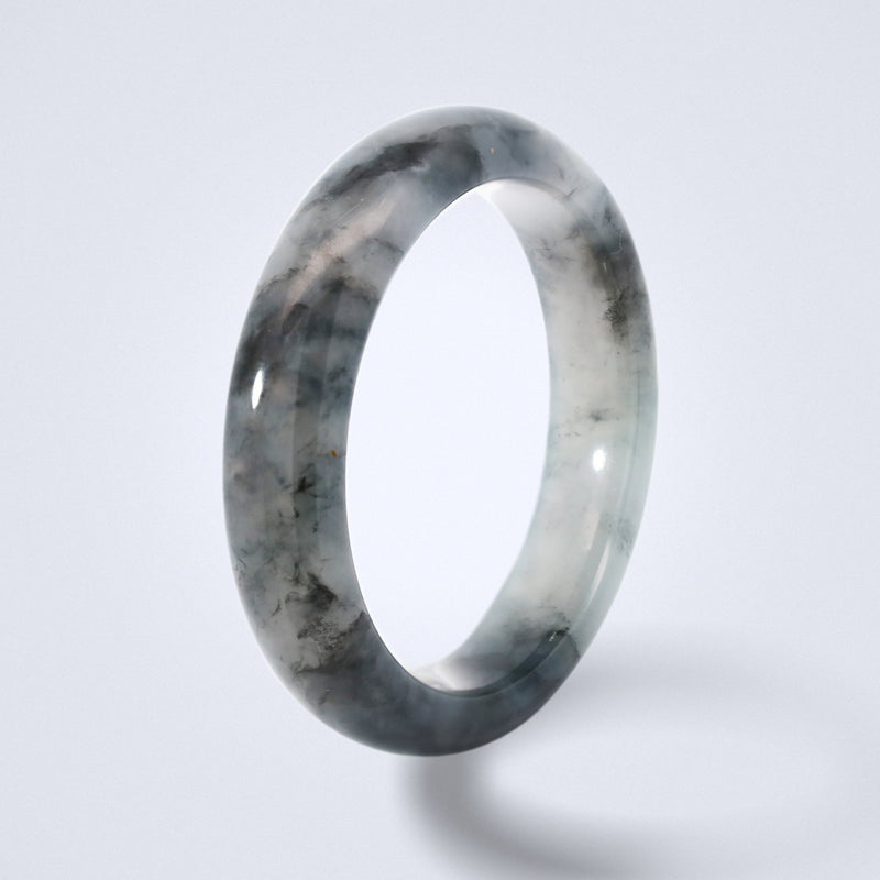 icy black jadeite bangle