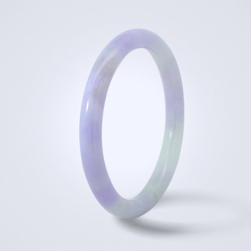 lavender green jadeite bangle