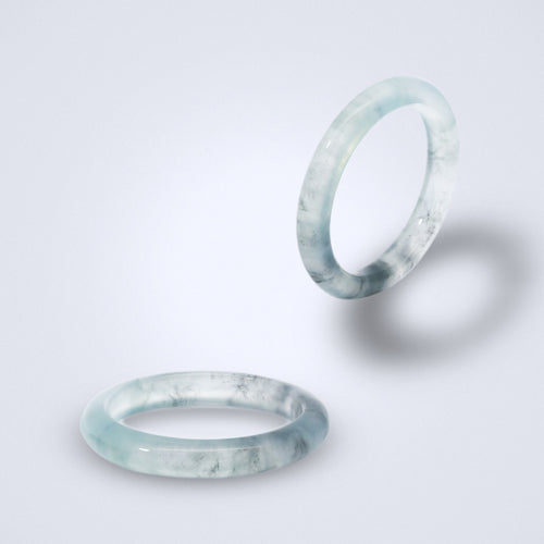 icy black jadeite ring