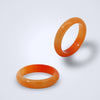 yellowish orange jadeite ring