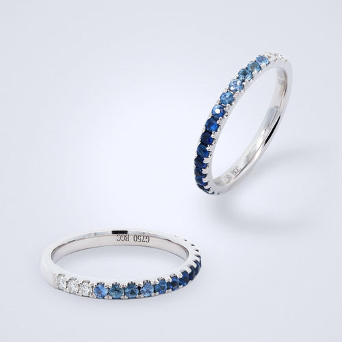 blue gradient stack ring