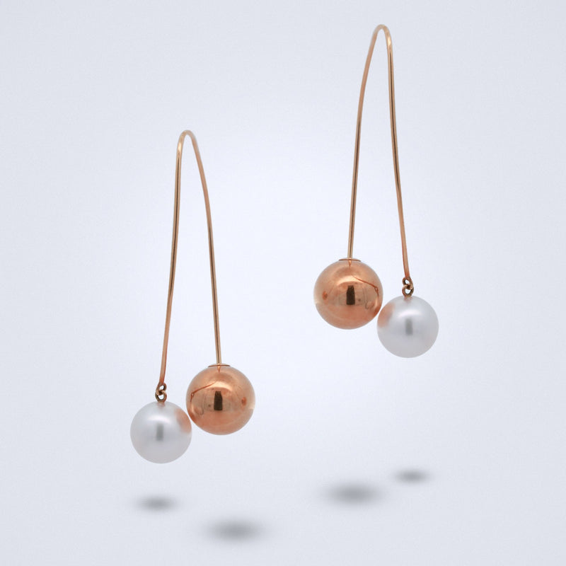 pendulum pearls earring