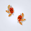 mandarin garnet diamond earrings