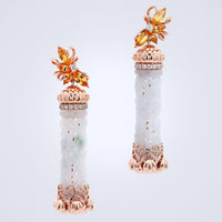 icy luminance jadeite sapphire earrings