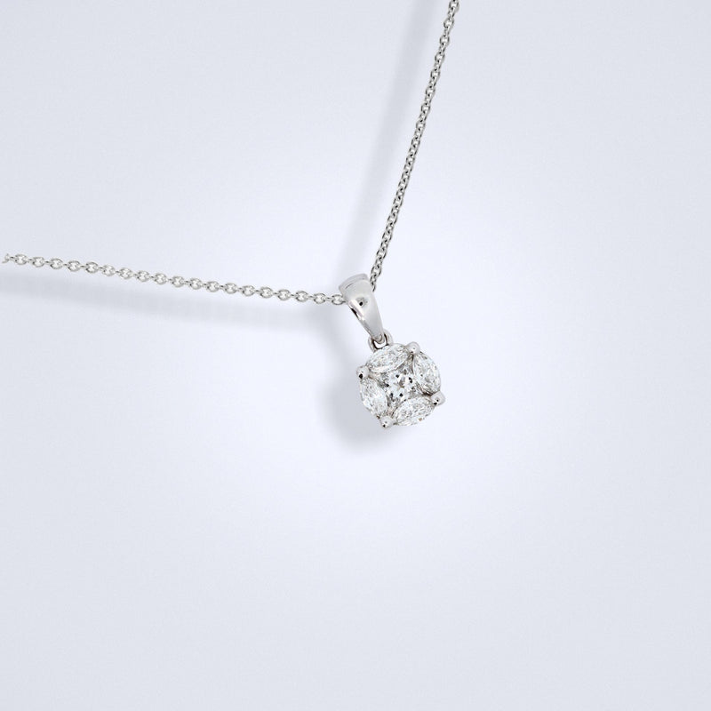 petite Diamond illusion pendant