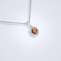 padparadscha diamond pendant