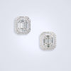 emerald illusion diamond earrings