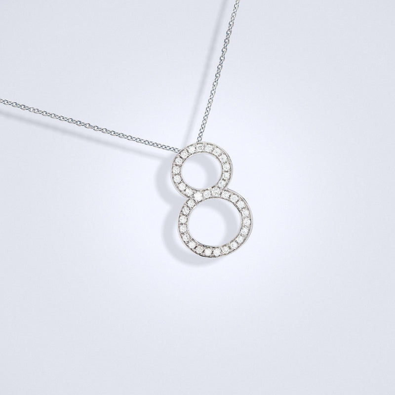 Lucky Number 8 Diamond Pendant