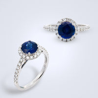 classic sapphire diamond ring