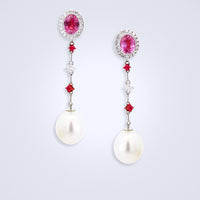 Multiwear Sapphire Pearl Earrings