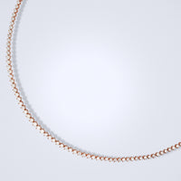 rose gold tennis necklace