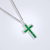 Emerald Cross Pendant