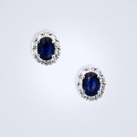 Classic Sapphire Diamond Earrings