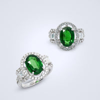 Tsavorite Allure Diamond Ring