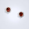 Precious Padparadscha Diamond Earrings