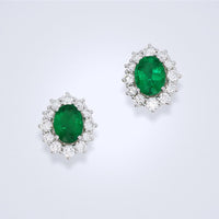 Emerald Glitz Diamond Earrings