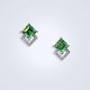 Modern Tourmaline Diamond Earrings