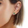 Modern Tourmaline Diamond Earrings