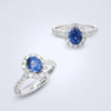 Classic Vivid Blue Sapphire Diamond Ring