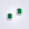 Regal Emerald Diamond Earrings