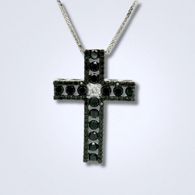 Black Diamond Cross Pendant