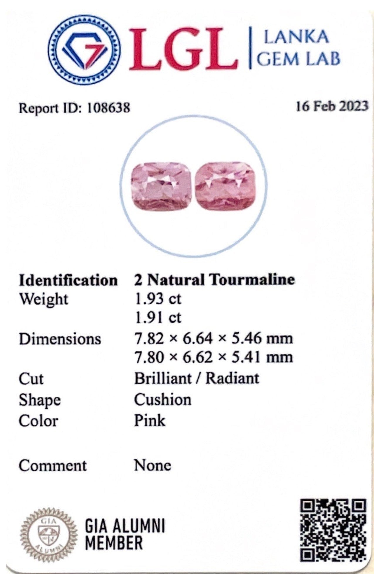 3.84CTS Pink Tourmaline Pair - Benny's Gems Creations