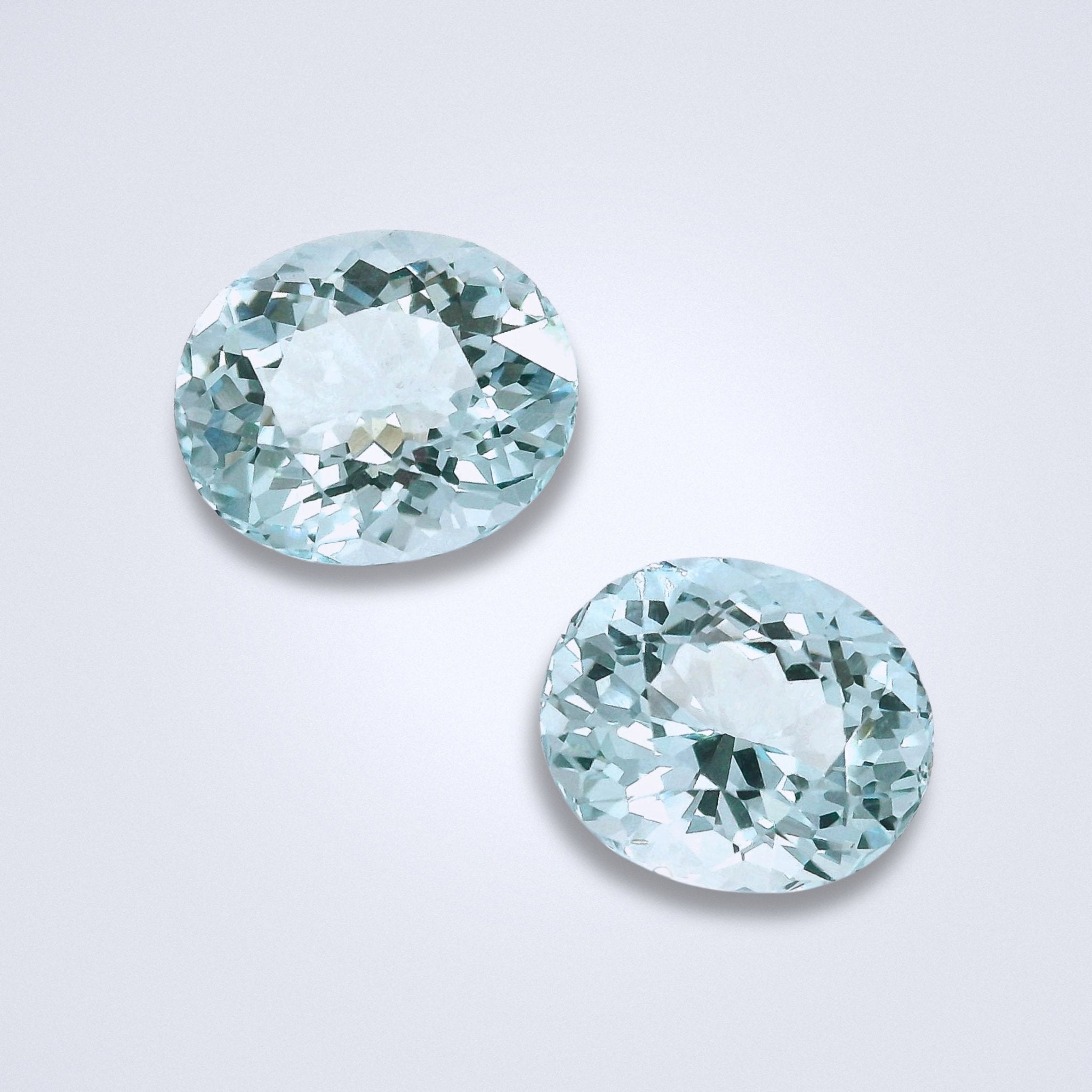 4.09CTS Sky Blue Aquamarine Pair - Benny's Gems Creations