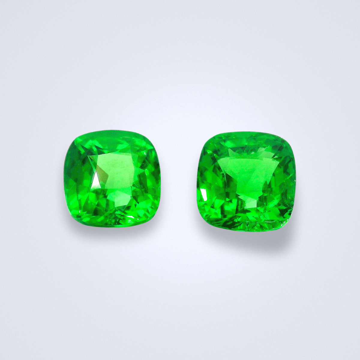 4.09CTS Vivid Green Tsavorite Pair - Benny's Gems Creations