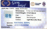 4.16CTS Aquamarine Pair - Benny's Gems Creations