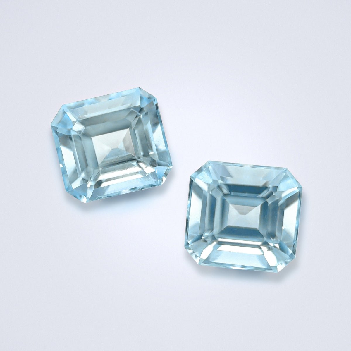 4.16CTS Light Blue Aquamarine Pair - Benny's Gems Creations