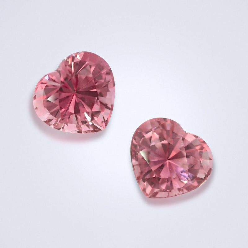 4.34CTS Pink Heart Tourmaline Pair - Benny's Gems Creations