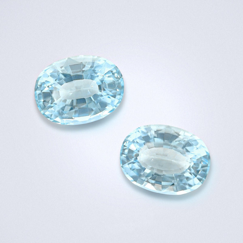 4.43CTS Sky Blue Aquamarine Pair - Benny's Gems Creations