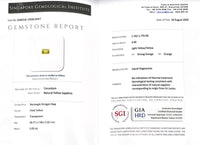 5.05CTS Unheated Yellow Sapphire - Benny's Gems Creations