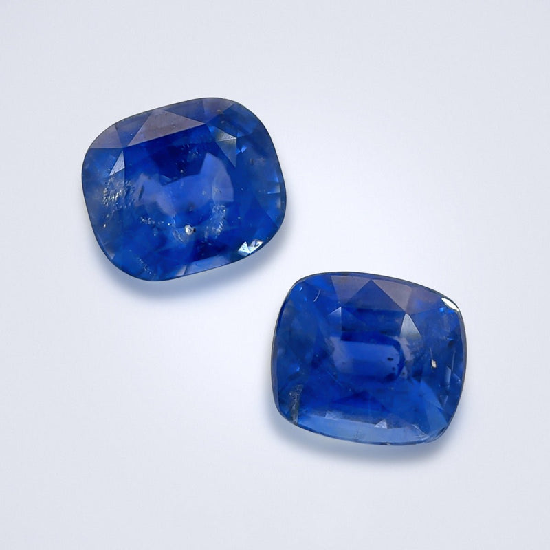 5.11cts Unheated Blue Sapphire Pair - Benny's Gems Creations