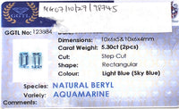 5.30CTS Light Blue Aquamarine Pair - Benny's Gems Creations