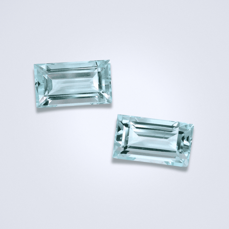 5.30CTS Light Blue Aquamarine Pair - Benny's Gems Creations