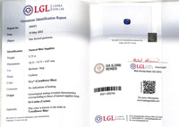 5.75CTS Unheated Cornflower Blue Sapphire - Benny's Gems Creations