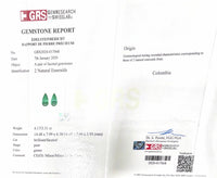 7.48CTS Colombian Emerald Pair - Benny's Gems Creations