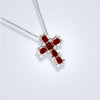 Glamorous Ruby Diamond Cross