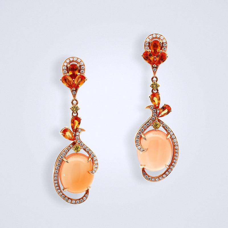 elegant moonstone earrings