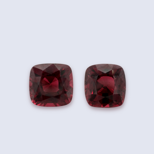 6.57cts red garnet pair