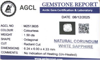 1.50cts Unheated White Sapphire
