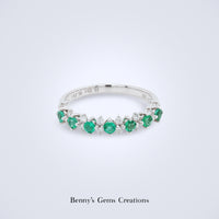 Emerald Riviera Diamond Stack Ring