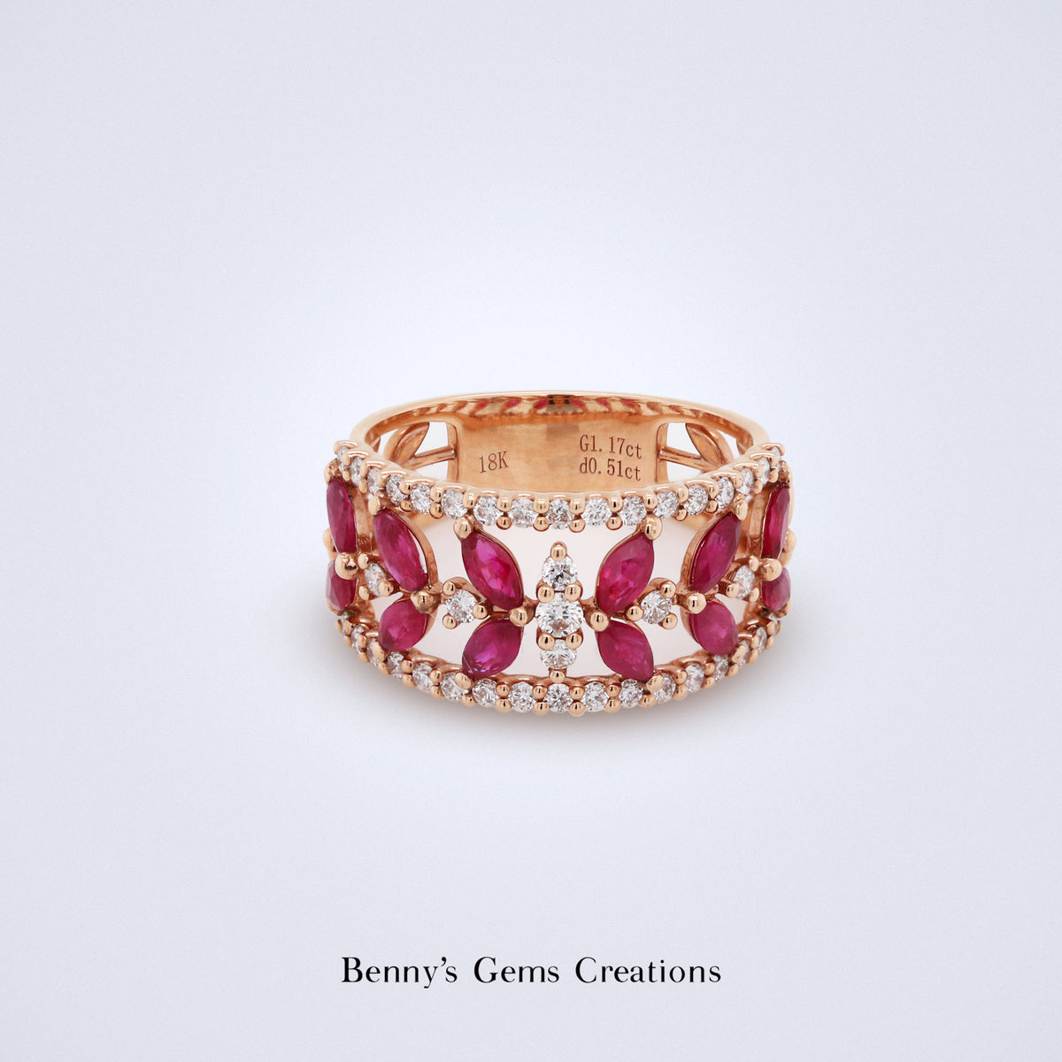 Rosé Royale Ruby Diamond Ring