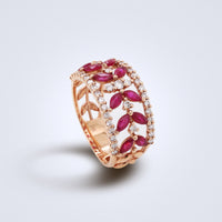 Rosé Royale Ruby Diamond Ring