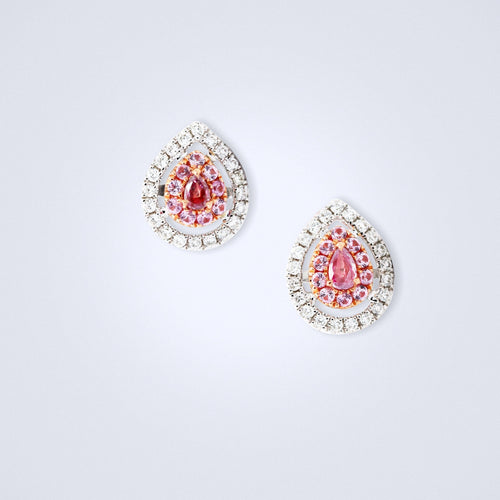 dainty pear diamond earrings